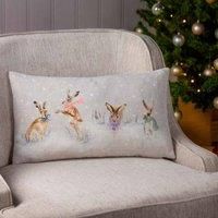 Evans Lichfield Snowy Hare Polyester Filled Cushion