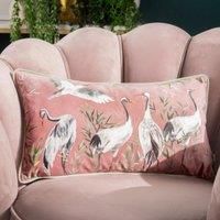 Wylder Tropics Orient Cranes Polyester Filled Cushion