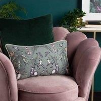 Wylder Tropics Wild Mirrored Creatures Polyester Filled Cushion Sage