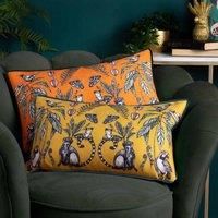 Wild Mirrored Creatures Digitally Printed Piped Cushion