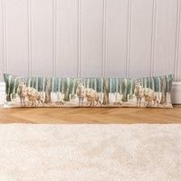 Evans Lichfield Stag Scene Watercolour Draught Excluder, Teal