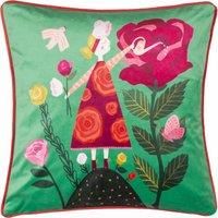 Kate Merritt Flower Girl Illustrated Polyester Filled Cushion