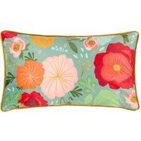 Kate Merritt Flower Girl Illustrated Rectangular Polyester Filled Cushion