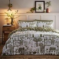 furn. Frida Duvet Cover Set, Moss, Double