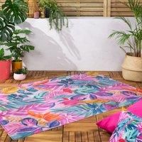 Furn Psychedelic Jungle Printed Outdoor/Indoor Rug