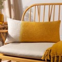 furn. Mizu Rectangular Polyester Filled Cushion,Ochre,30 x 65cm
