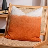 furn. Mizu Square Polyester Filled Cushion, Amber, 50 x 50cm