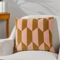 furn. Kalho Polyester Filled Cushion,Pink/Ochre,45 x 45cm