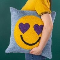 Heya Home Smile Polyester Filled Cushion, Purple Power, 45 x 45cm