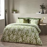 Hoem Frond Olive Green Bedding Set - Single