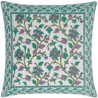 Paoletti Mentera Polyester Filled Cushion,Oasis Green/Lilac,50 x 50cm