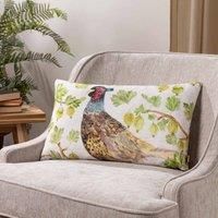 Evans Lichfield Grove Pheasant Polyester Filled Cushion, Natural, 30 x 50cm