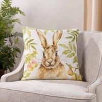 Evans Lichfield Grove Hare Polyester Filled Cushion,43 x 43cm