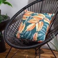 Wylder Tropics Ebon Wilds Akia Polyester Filled Outdoor Cushion, Teal, 43 x 43cm