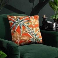 Wylder Tropics Ebon Wilds Jahi Polyester Filled Cushion,Tangerine,43 x 43cm