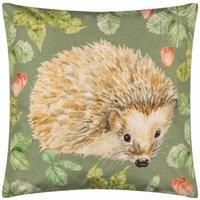 Evans Lichfield Grove Hedgehog Polyester Filled Outdoor Cushion, Olive, 43 x 43cm
