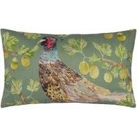 Evans Lichfield Grove Pheasant Polyester Filled Outdoor Cushion, Olive, 30 x 50cm