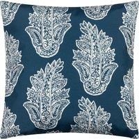 Paoletti Kalindi Paisley Outdoor Polyester Filled Cushion,Navy,43 x 43cm