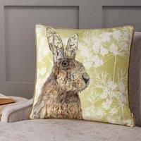 Wylder Nature Manor Hare Polyester Filled Cushion, Green, 43 x 43cm