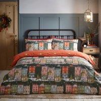 furn. Christmas Spirit Single Duvet Set Green