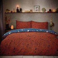 furn. Witchy Vibes Super King Duvet Set Rust,Orange