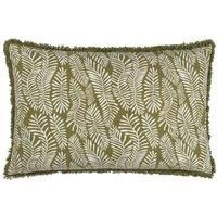 Hoem Frond Polyester Filled Cushion,Olive,40 x 60cm