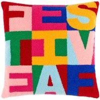 Heya Home Festive-Val Knitted Polyester Filled Cushion