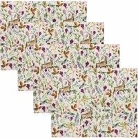 Evans Lichfield Reindeer Set of 4 Festive Placemats