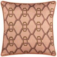 Paoletti Carnaby Chain Geometric Satin Polyester Filled Cushion