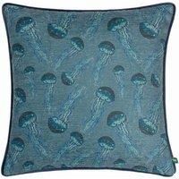 Wylder Tropics Abyss Jellyfish Chenille Polyester Filled Cushion