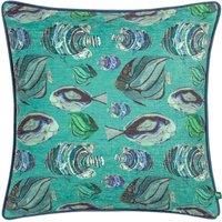 Wylder Tropics Abyss Fish Repeat Chenille Polyester Filled Cushion
