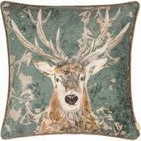 Evans Lichfield Avebury Stag Piped Polyester Filled Cushion