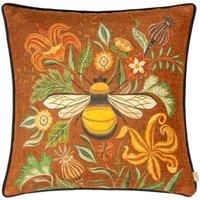 Evans Lichfield Hawthorn Bee Chenille Piped Polyester Filled Cushion