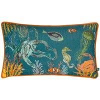Wylder Tropics Abyss Sea Creatures Chenille Polyester Filled Cushion