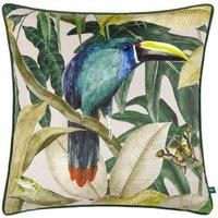 Wylder Tropics Rampha Velvet Piped Polyester Filled Cushion