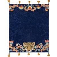 Wylder Tropics Regal Leopard Embroidered Tasselled Throw