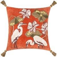 Wylder Tropics Kushiro Embroidered Velvet Filled Cushion