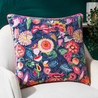 Wylder Tropics Glorine Velvet Piped Polyester Filled Cushion