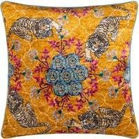 Wylder Tropics Tigerscope Velvet Piped Polyester Filled Cushion