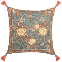 Wylder Nature Bolais Sqaure Floral Tasseled Polyester Filled Cushion