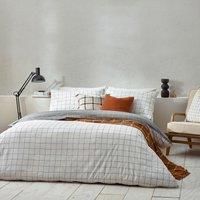 Yard Howarth Check Reversible Duvet Cover Set, White/Black, King