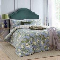 Wylder Albera Floral Super King Duvet Cover Set French Blue