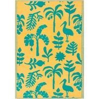 furn. Marula Outdoor/Indoor 100% Recycled Rug, Yellow/Teal, 120 x 180cm