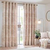 Hoem Nola Abstract Eyelet Curtains In Oat 229 X 229Cm, Multi