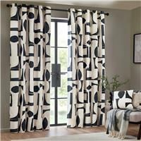 Hoem Carro Abstract Eyelet Curtains In Dusk 229 X 229Cm