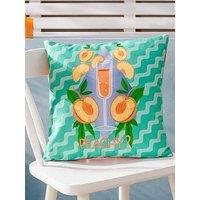 furn. Peachy Abstract Polyester Filled Outdoor Cushion