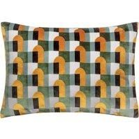 Paoletti Keela Cut Velvet Geometric Polyester Filled Cushion