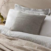Yard Cove Ribbed Cotton Piped Feather Filled Cushion
