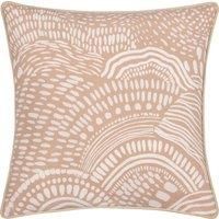 Hoem Nola Abstract Cotton Piped Polyester Filled Cushion