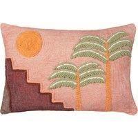 Moloko Embroidered 40cm x 60cm Filled Boudoir Pink Sunset
